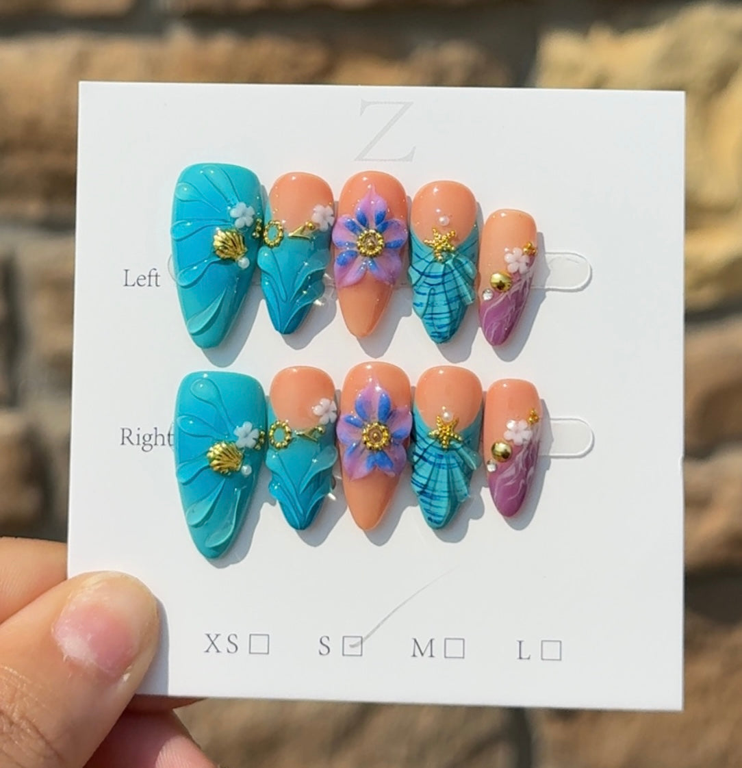 Ariel Almond Nails