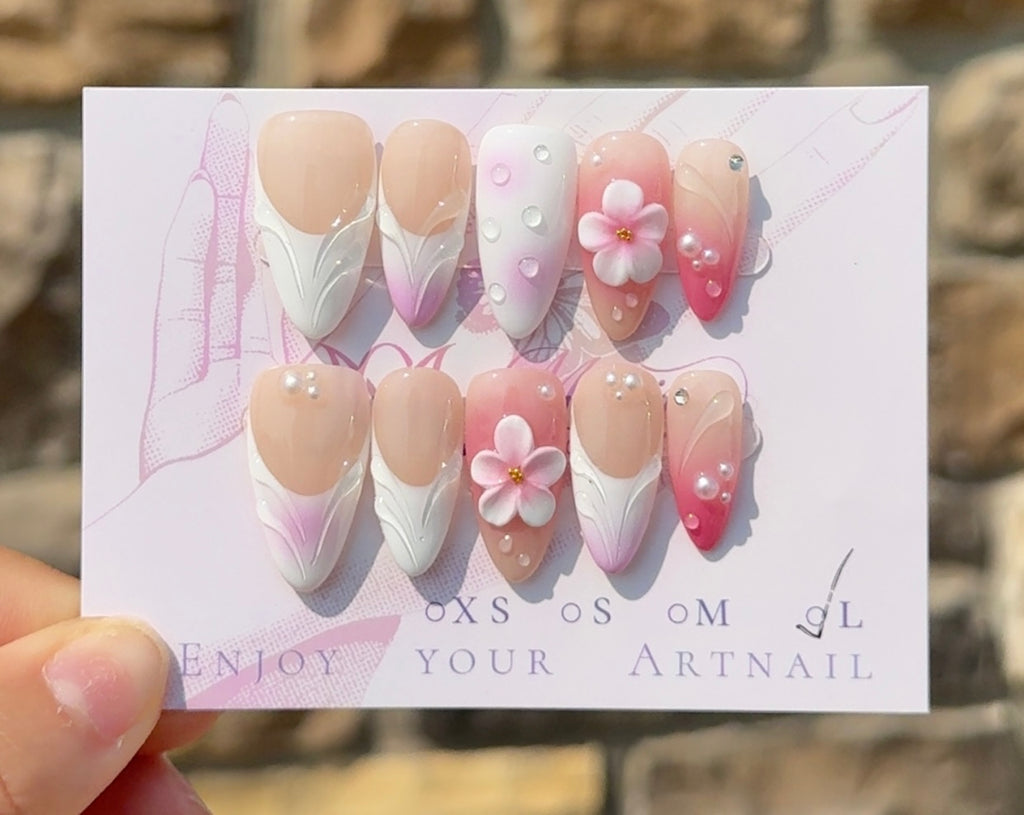 Sandy Almond Nails
