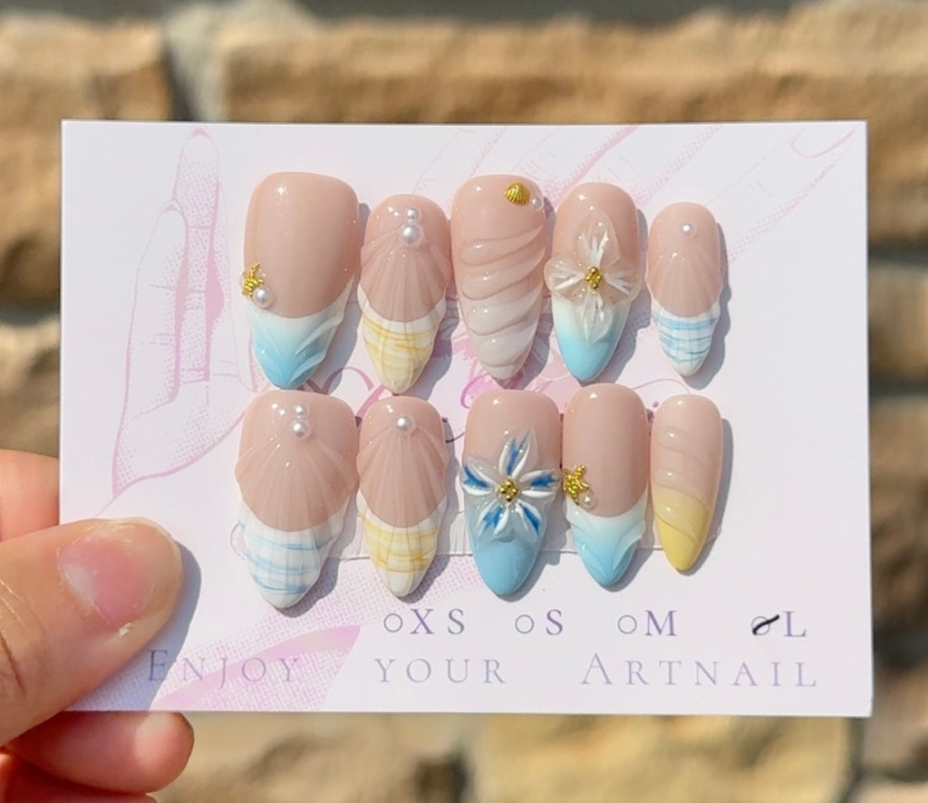 Yazmin Almond Nails